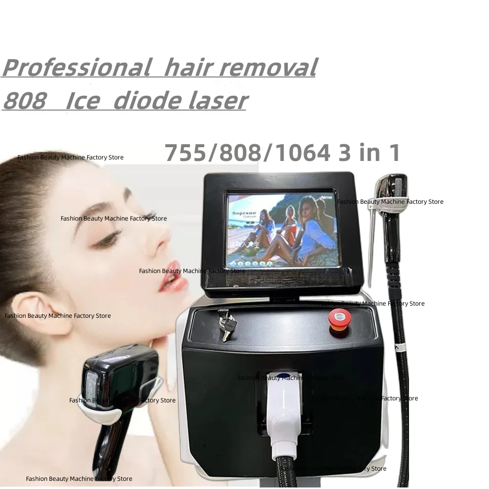 

Upgraded 2000W 808nm diode laser ice platinum diode laser hair removal instrument 755 808 1064nm hair removal laser hair removal