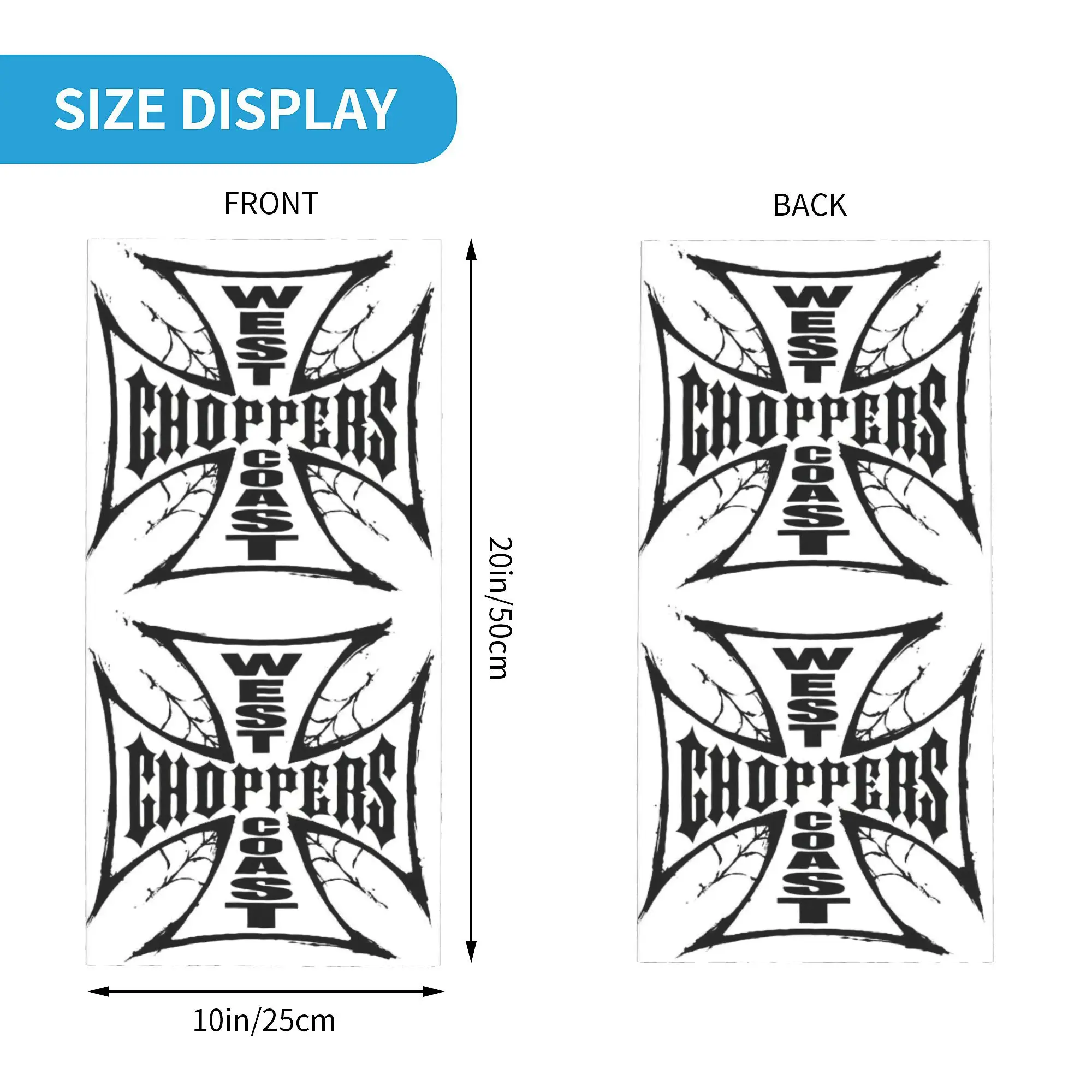 Пользовательские западные побережья железный крест чопперы бандана шеи гетры