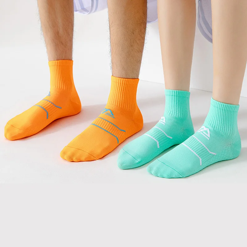 Multicolor Unisex Football Basketball Socks Thickened Wear-resistant Cycling Mountaineering Fitness Breathable Socks Two Pairs