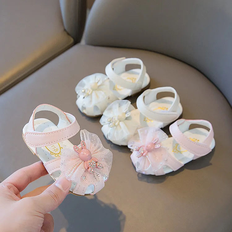 

Summer Baby Girls Sandals Bowtie Fashion Pink Princess Toddler Shoes Soft Sole Baby Shoes 0-3 Years chaussure enfant fille