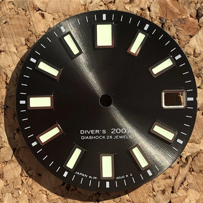 S-Watch Nh35 watch dial 62mas Yuanzu dial is suitable for nh35a movement diving watch refitting Japan C3 luminous