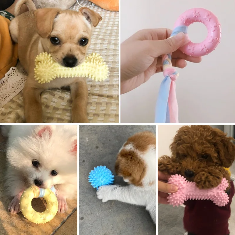 

TPR Rubber Pet Toy Strong Bite-Resistant Pets Teethbrush Toys Train Teeth Clean Chewing Toy Puppy Chew Toy Dog Accessories