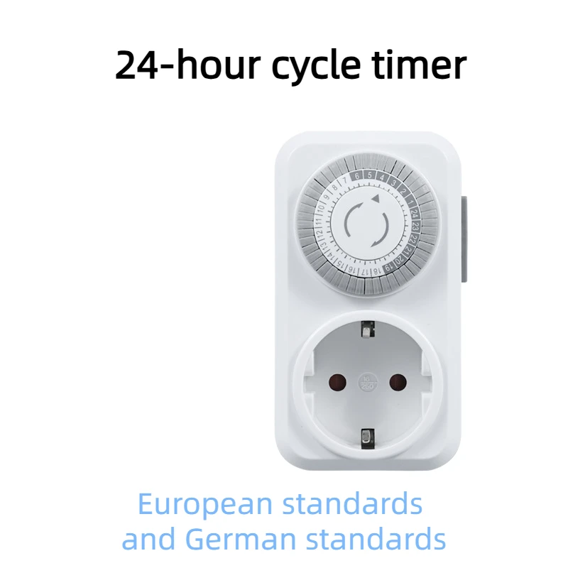 Стандартная гнездовая розетка Eurocode 24-часовый циклический Механический таймер