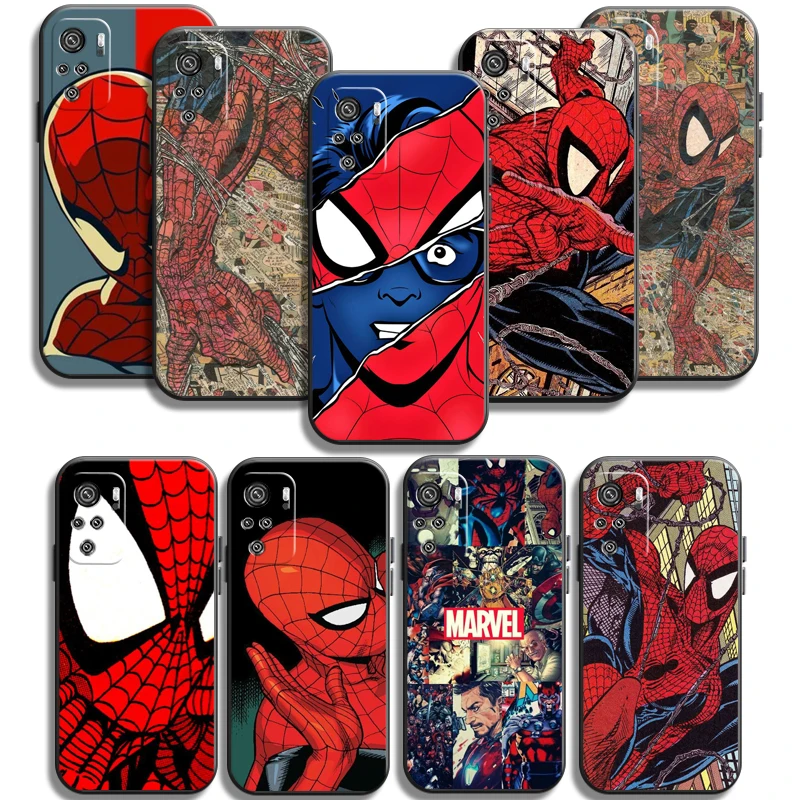 

Marvel Spiderman Phone Cases For Xiaomi Redmi Note 9T 9A 9T 8A 8 2021 7 8 Pro Note 8 9 Carcasa Back Cover Soft TPU Coque