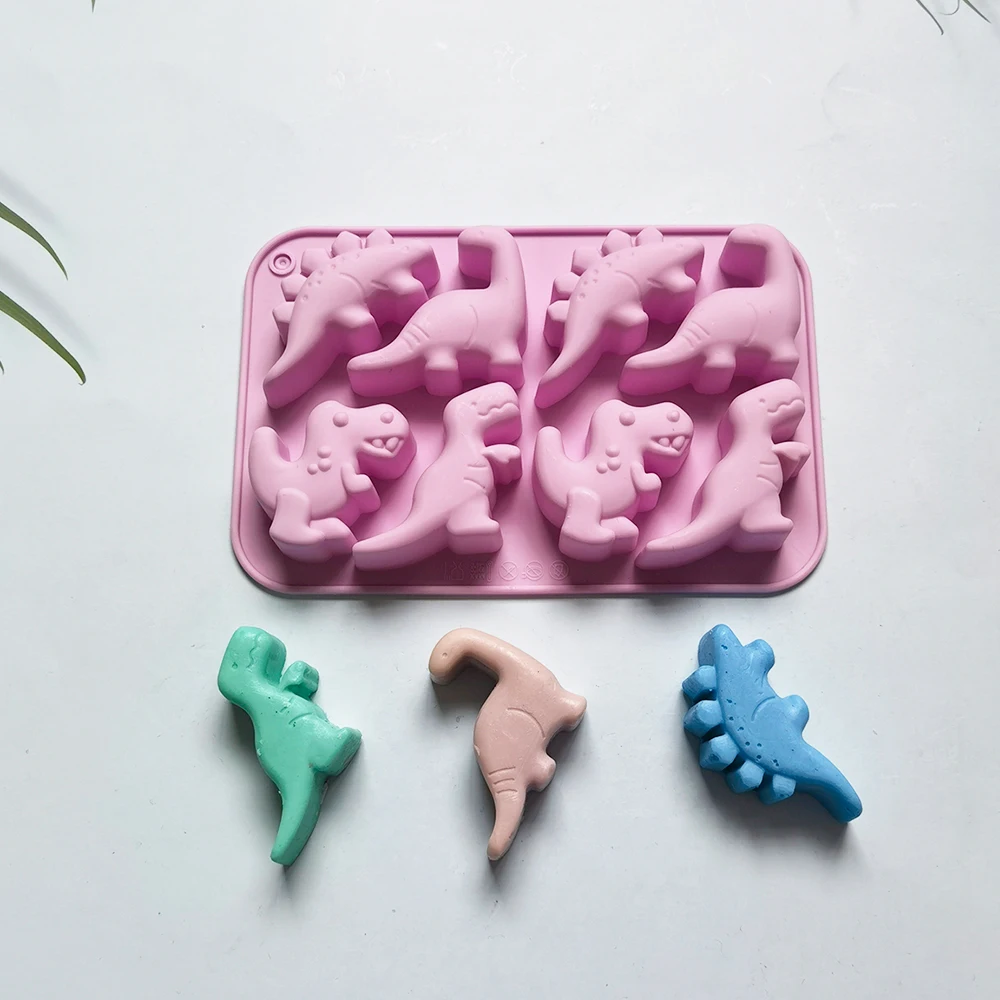 

Silicone chocolate mold cartoon animal dinosaur chocolate candy ice block jelly cake decoration baking tool