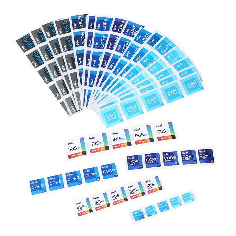 5 Pz/Set Adesivo Fai Da Te Originale Cpu Di Nove E Dieci Generazione 10 I3 I5 I7 I9 Zaffiri Piccola Decorazione Per Notebook Con Etichetta Dorata