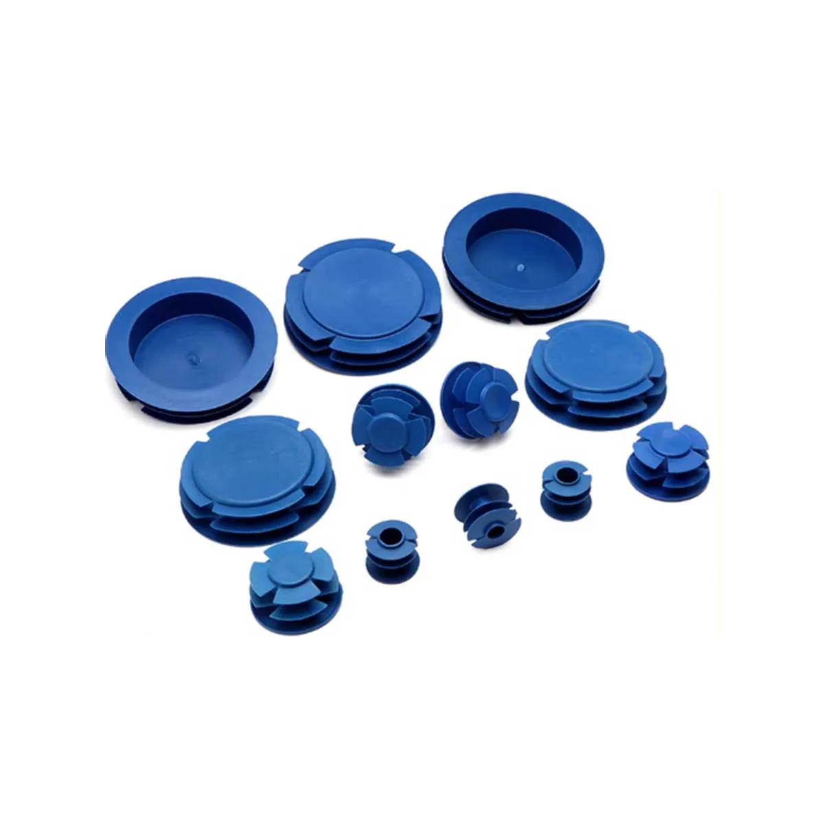 niebieska plastikowa wielowarstwowa zatyczka do rur pokrywa pyłoszczelna otworów gwintowana otworu stalowych