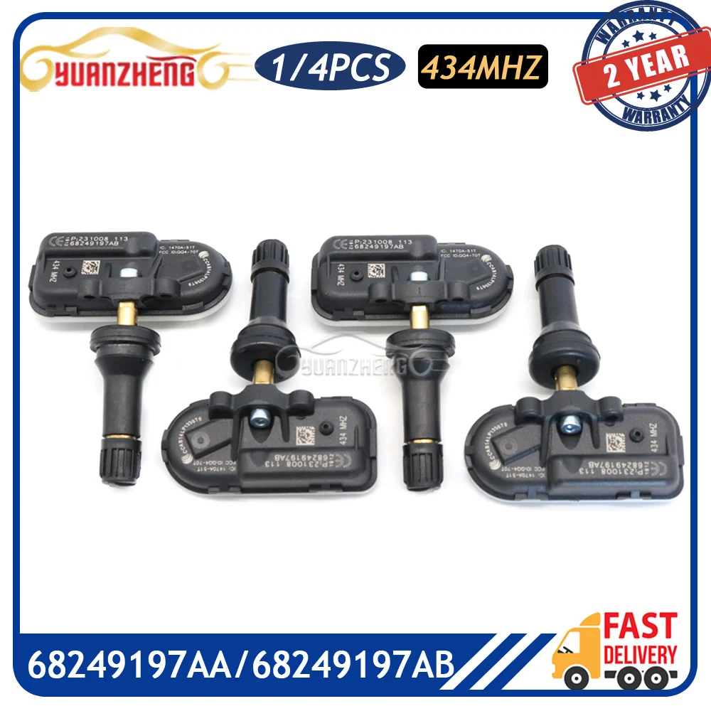 Автомобильная система контроля давления в шинах TPMS 68249197AA 68249197AB для JEEP CHEROKEE RAM 1500 2500 3500 2014-2021 434 МГц