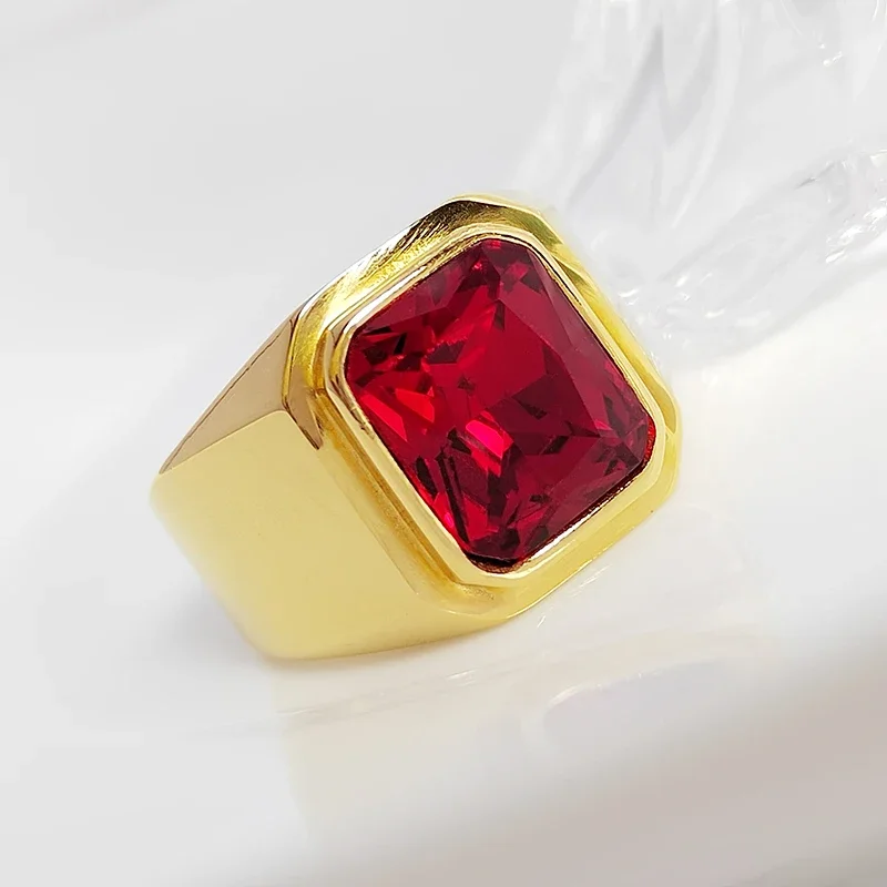 Модные мужские бриллиантовые Позолоченные ювелирные изделия из нержавеющей