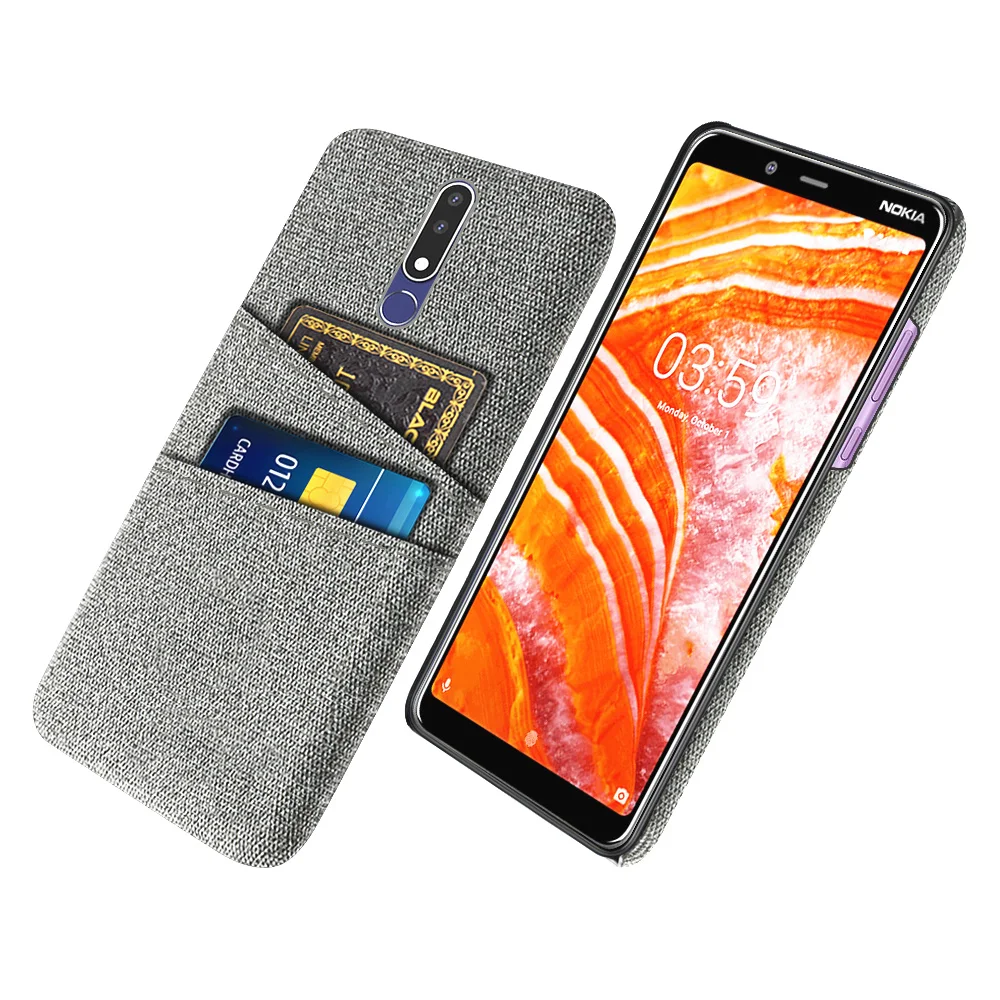 

Cloth Case for Nokia 3.1 Plus Case TA-1118 TA-1125 TA-1113 TA-1117 Fabric Dual Card Cover For Nokia 3.1 TA-1049 TA-1057 TA-1063