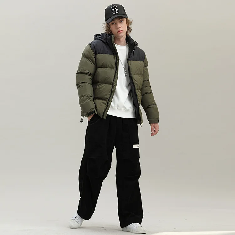 Ten Twenty Men's Dress American Fashion Brand Cotton Shirt Winter Thickened Cold proof Warm keeping Jacket Spliced Hooded Cotton