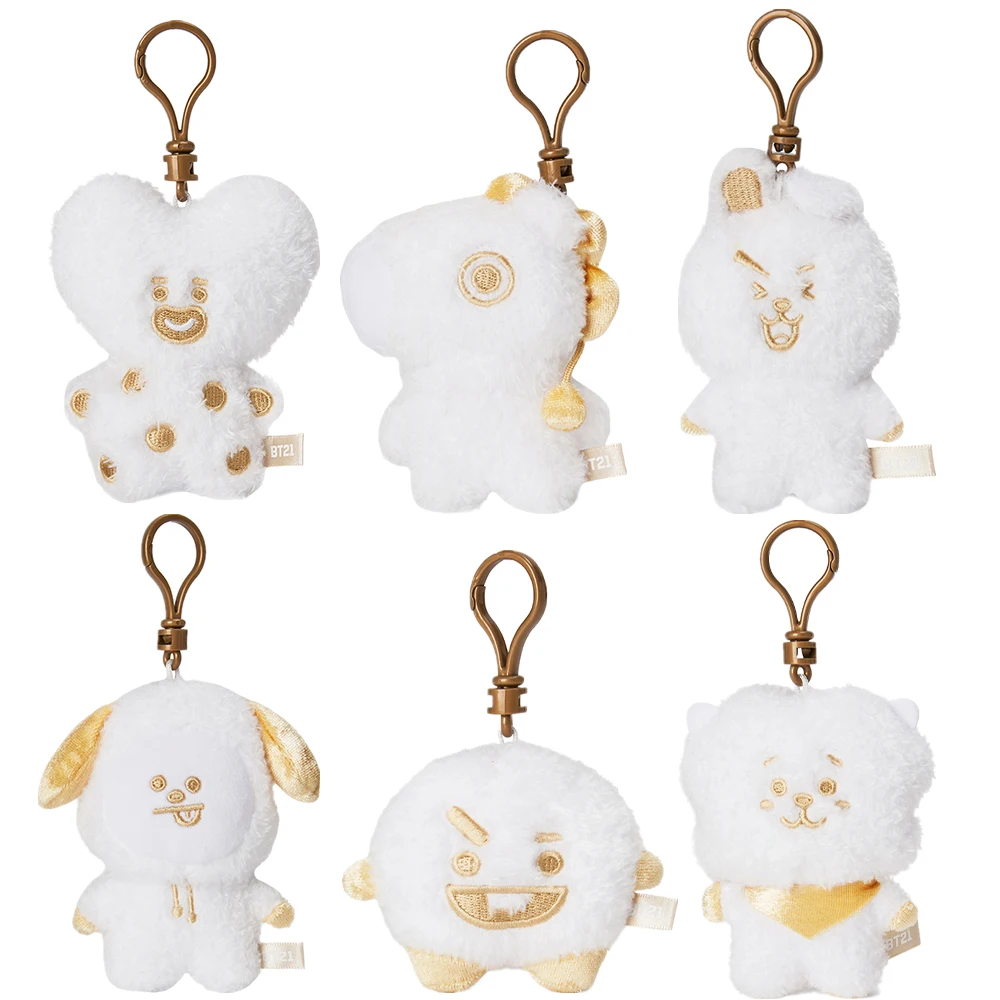 

Bt21 Kawaii мультфильм брелок плюшевая кукла аниме RJ KOYA CHIMMY TATA COOKY SHOOKY MANG мягкая плюшевая сумка Подвеска подарки игрушки