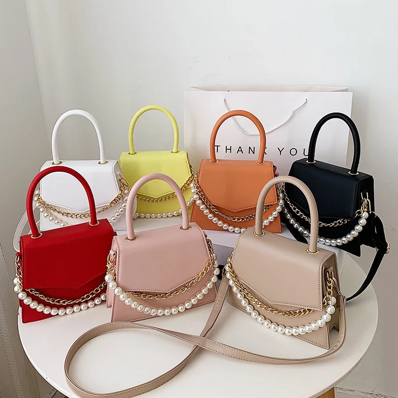 

Bags for Women 2021 Latest style Fashion pearl girl chain High Quality All-match Shoulder Bags Casual brand Popular Totes Bag