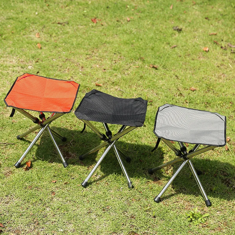

Ultra portable folding stool outdoor folding chair camping chair aluminum alloy fishing sketch folding stool