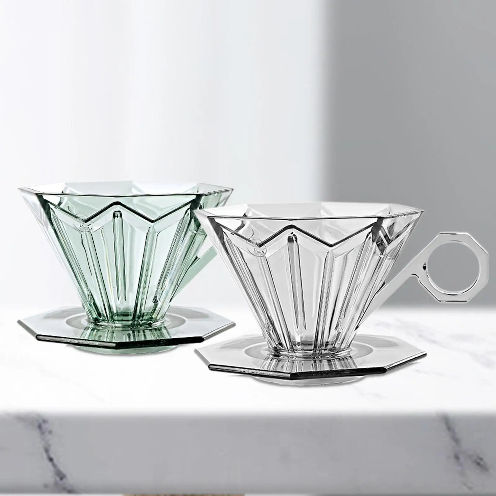 Чашка с фильтром для кофе плоским дном практичный подарок любителей конус