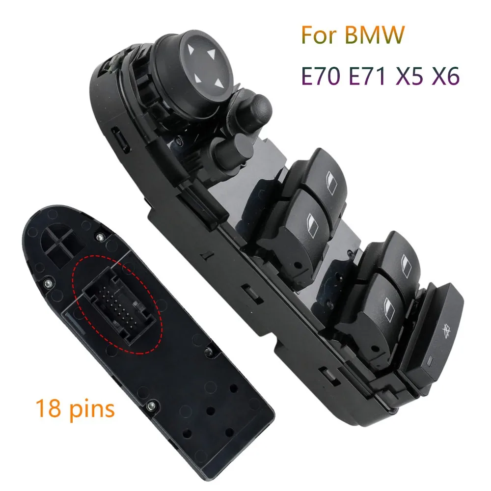

Электрический переключатель стеклоподъемника для BMW E70 E71 X5 X6 2007-2013, подъемник стекла со стороны водителя, кнопка регулирования, автомобильные аксессуары