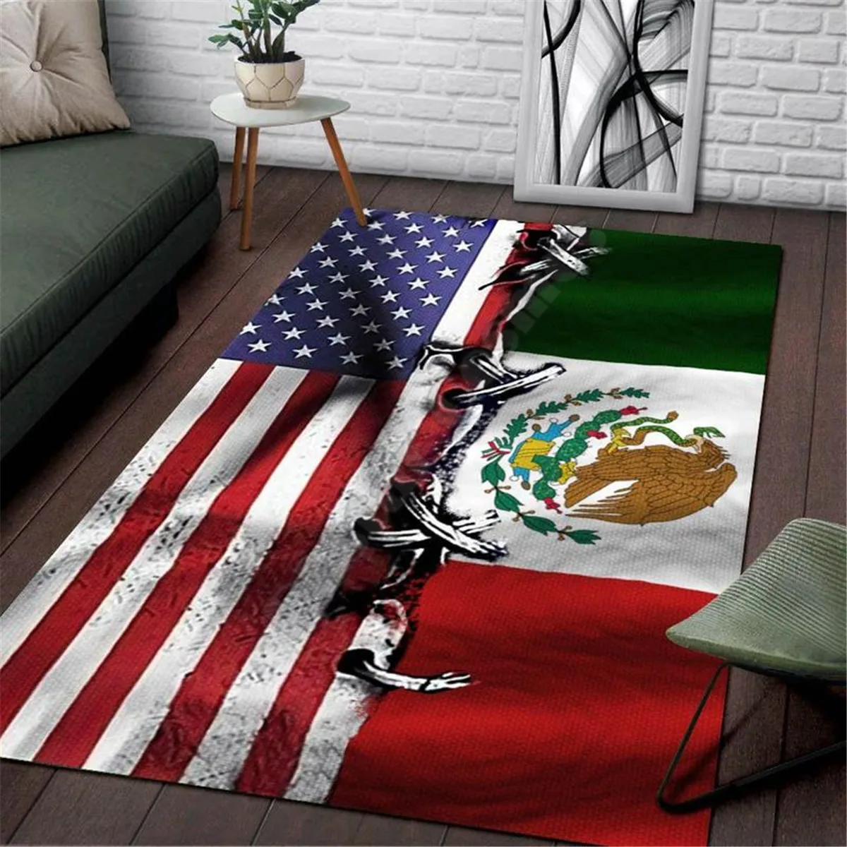 

American Mexico Area Rug 3D All Over Printed Non-slip Mat Dining Room Living Room Soft Bedroom Carpet 01