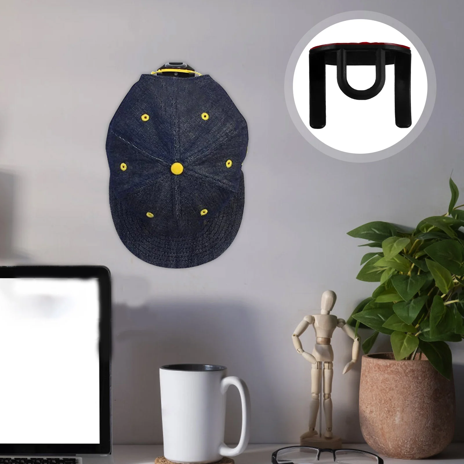 

12pcs Wall-mounted Hook Hat Organizing Hooks Self-adhesive Hooks Hat Hangers