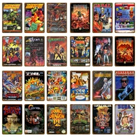 video game metal tin sign cartoon anime retro poster wall decor house home room wall stickers decorative plaques wall plate sign