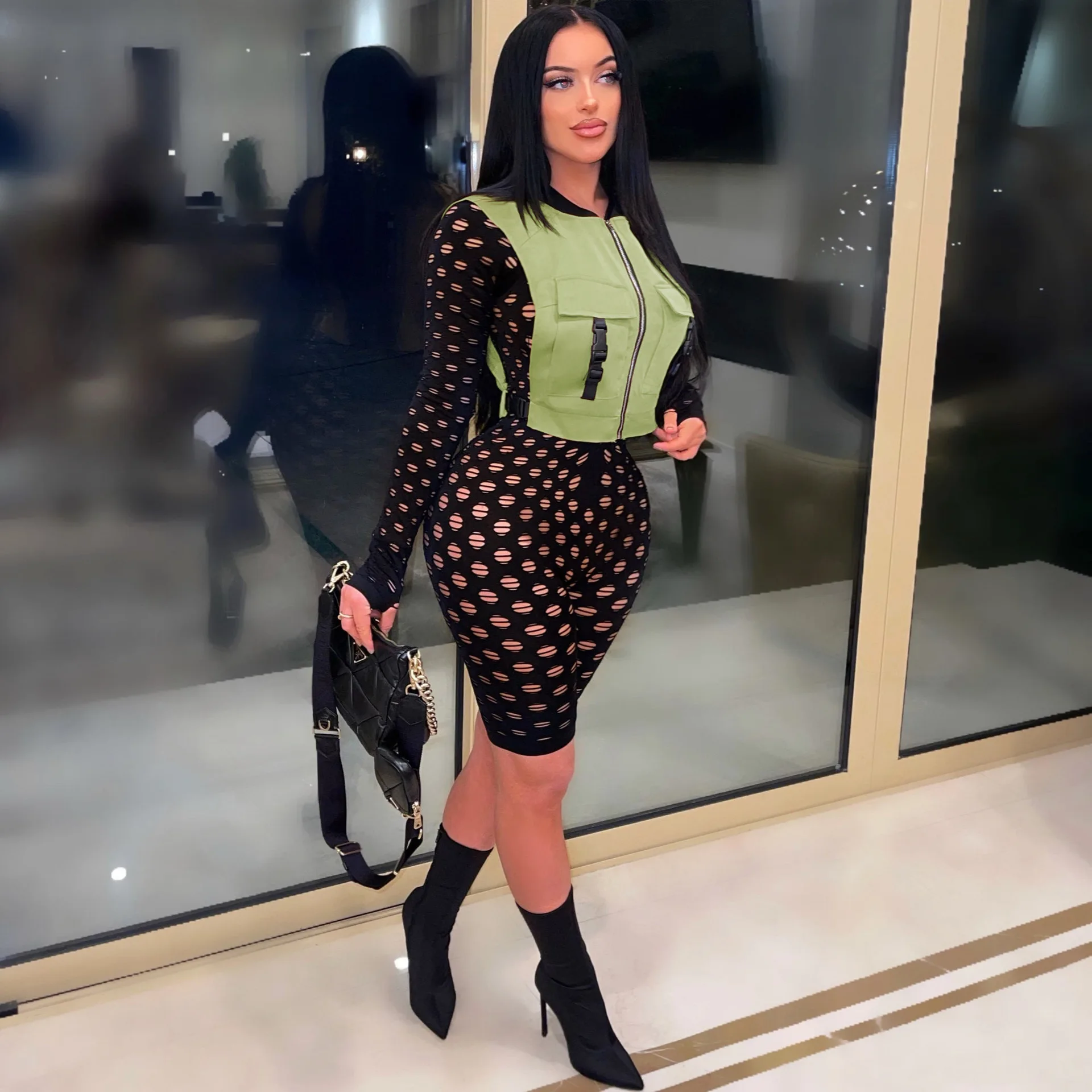 Felyn 2022 лучшее качество модный дизайн однотонная бандажная футболка с круглым