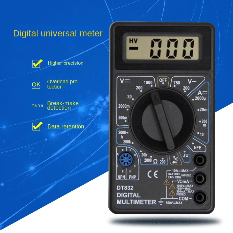 

Digital Multimeter Multi-Function Digital Display Multimeter High Precision Current Capacitance Measuring Electrical Instrument