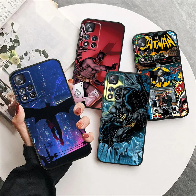 

Superhero Fetish Batman Cute For Xiaomi Redmi Note12 Pro Plus 11 11T 10 9 8 Pro 5G 4G Silicone Soft Shockproof Black Phone Case