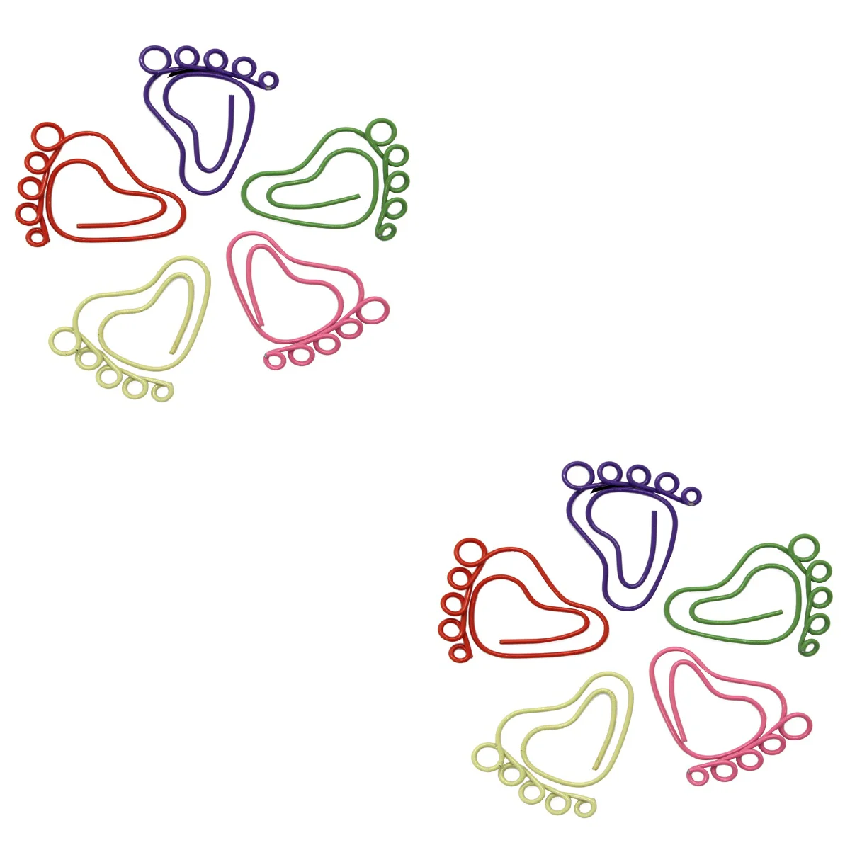 

Paper Clips Clip Bookmark Footprint Decoration Pin Foot Supplies Metal Stickers Office School Collectors Cute Memo Cartoon