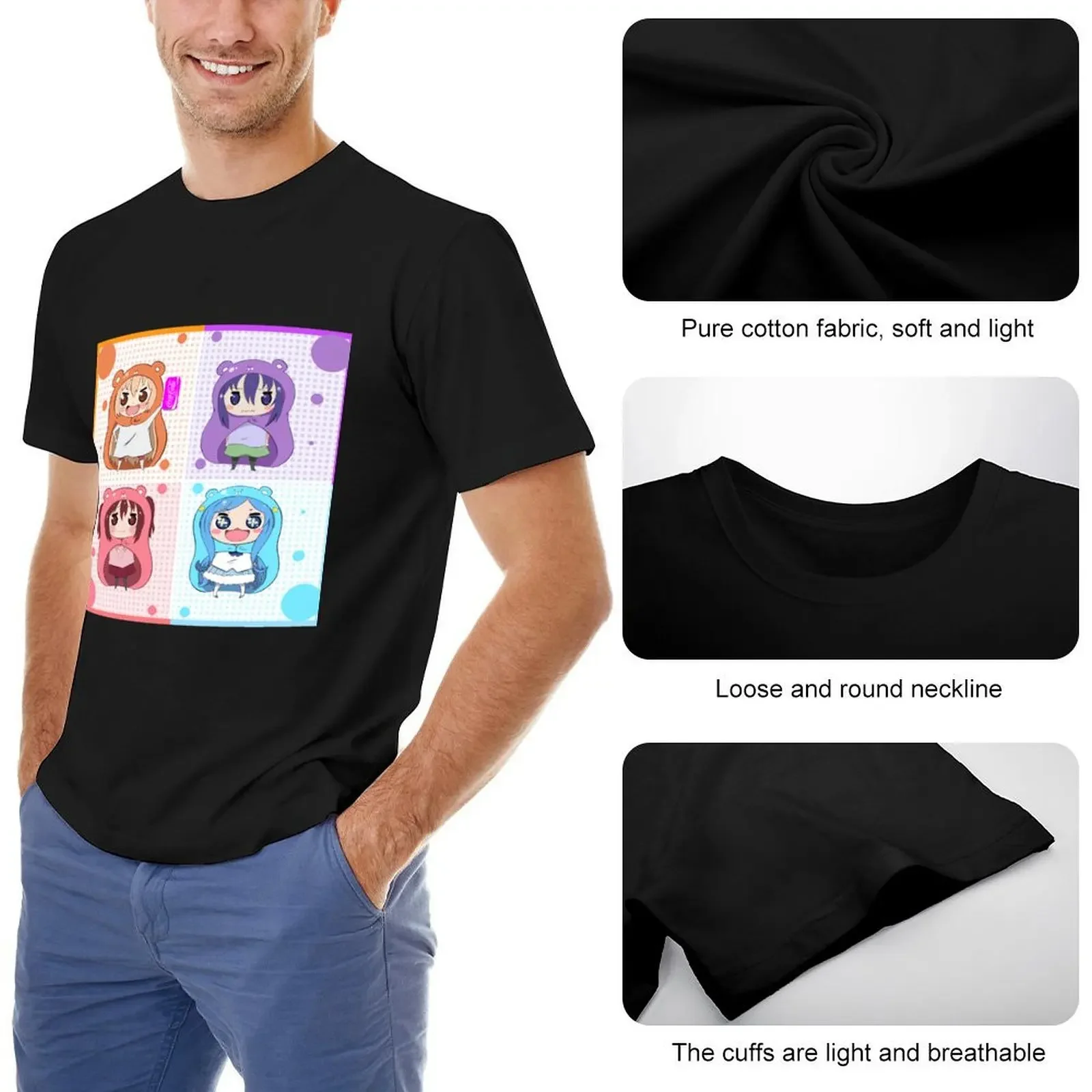 Футболка Himouto Umaru-Chan аниме-фигурки винтажная одежда футболки с рисунком рэпера