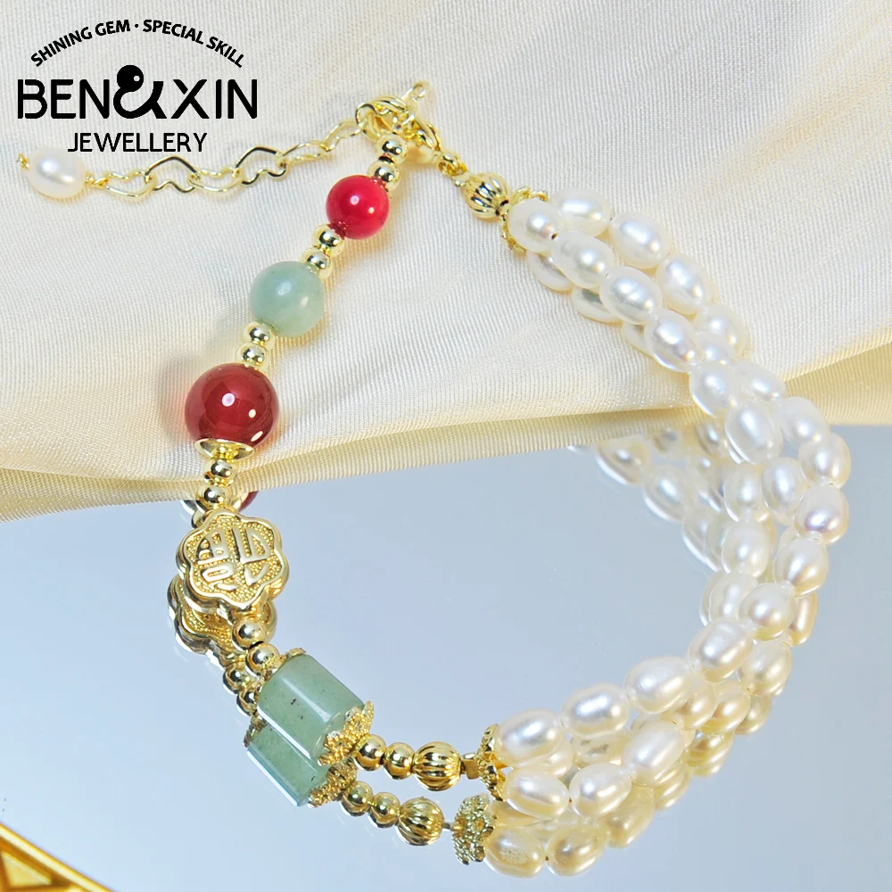

Luxury Red Onyx Blessing Bracelet Genuine Freshwater Pearl Bracelets Dainty Charm Bracelet For Women Gifts Party Wedding