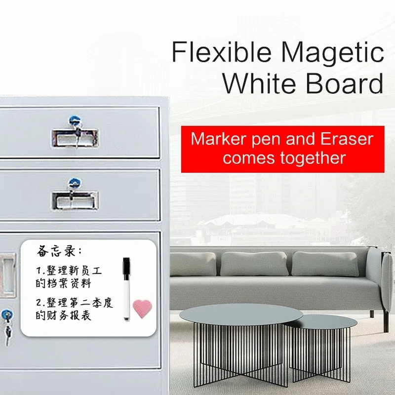 A3 Magnetic White Plate Erasable Refrigerator Note Magnetic Dry Erase Board