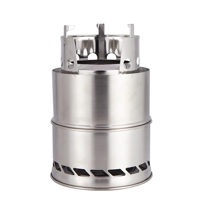 

Mini Outdoor Camping Stove Portable Folding Firewood Stove Lightweight Stainless Steel Stove Gas Wood Cooking Burner Furnace