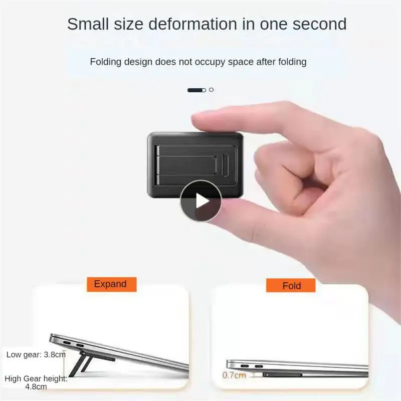 

Складная подставка на клейкой основе, легкая портативная клавиатура для ноутбука, универсальный кронштейн, черные офисные аксессуары, невидимая мини-клавиатура