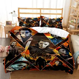 Spooky Month Skid and Pump Friday Night Funkin Duvet Cover Bedding