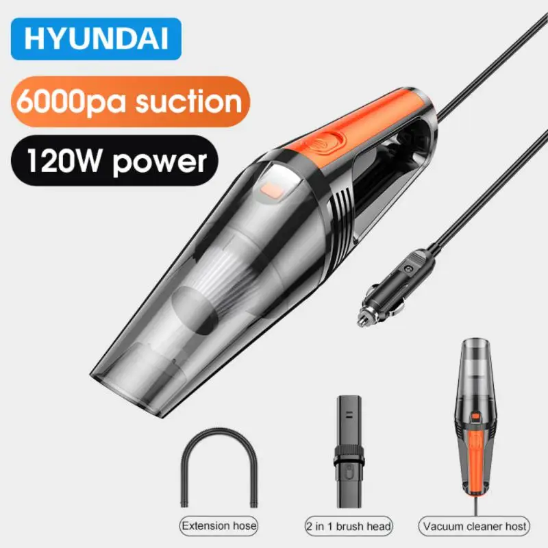 

Multifunctional Car Dry And Wet Vacuum Cleaner 6000 Pa With Led Light High-power Vacuum Cleaner Car Vacuum Cleaner 60w