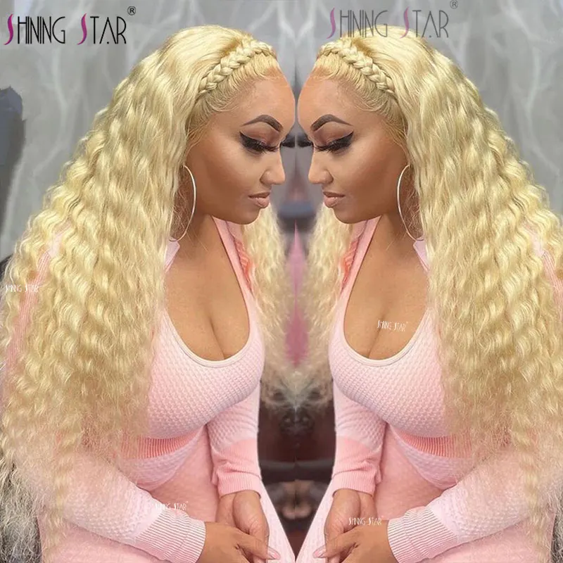 

13X4 Hd Lace Wigs Deep Wave Frontal Wig Colored Honey Blonde Lace Front Wig Human Hair Peruvian Curly Lace Front Human Hair Wigs