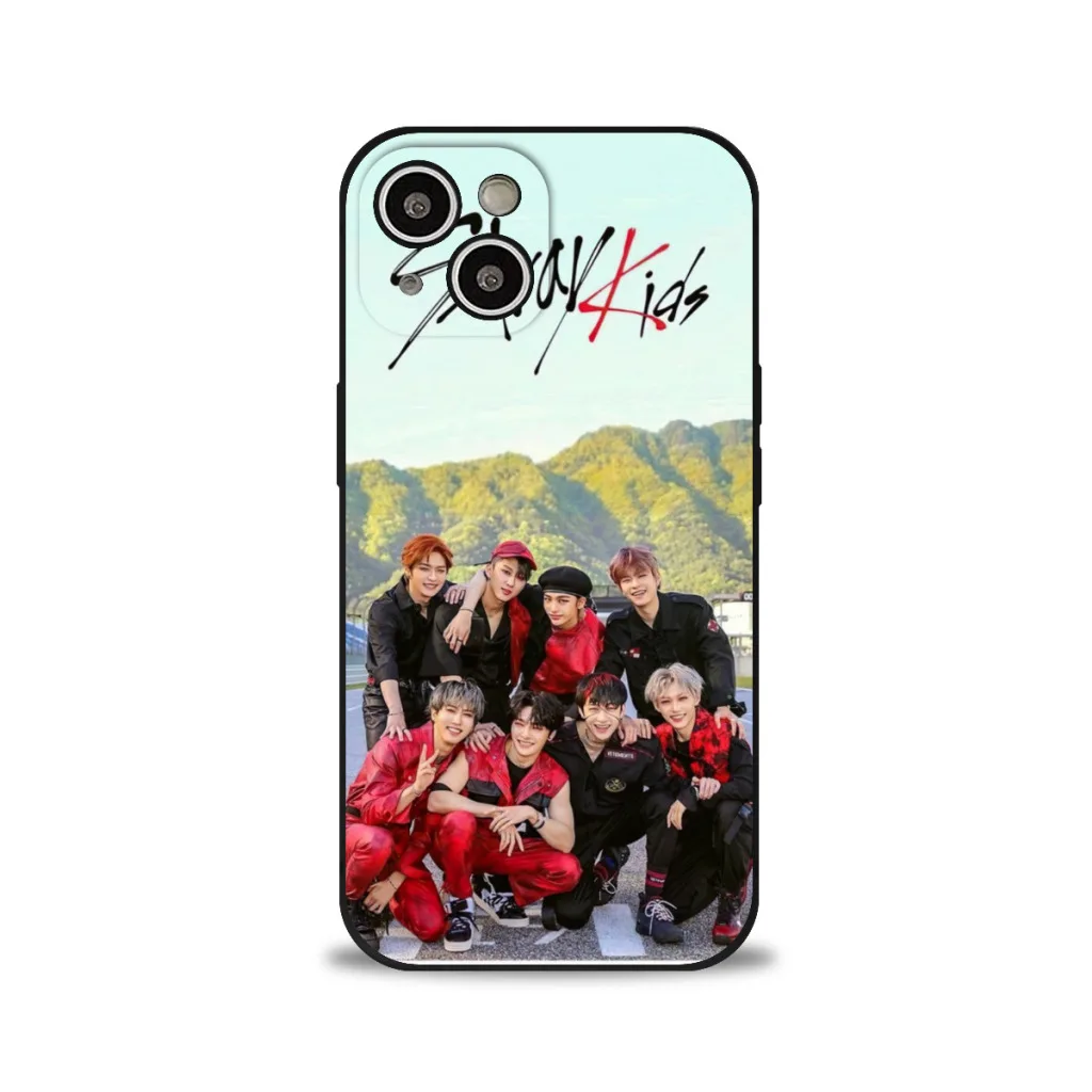 Чехол для телефона iPhone 15 Pro Max Plus мягкий силиконовый чехол KPOP S-Stray K-Kids