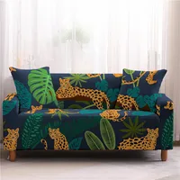 Cheetah Rainforest Sofa Cover Sofa Slipcover Washable Polyester Non Slip All-Wrapped Couches Loveseat Couch for Home Dust-proof