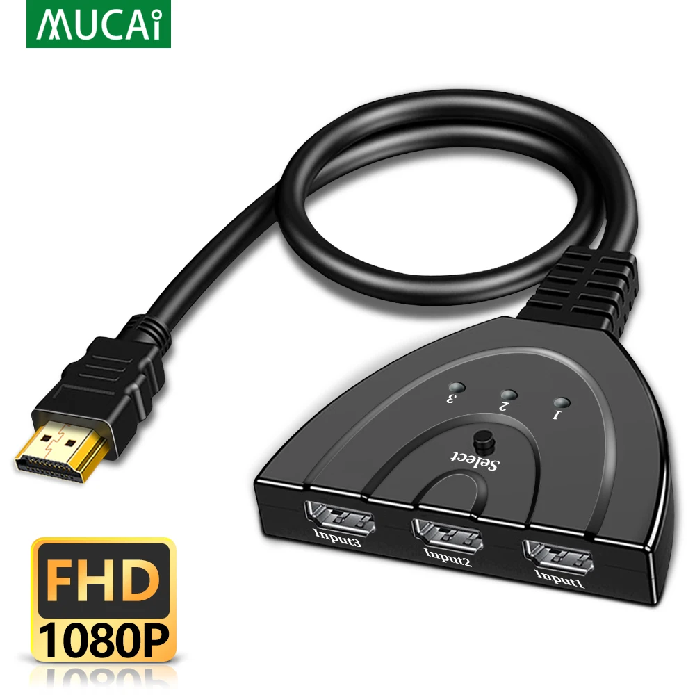 4K*2K 3D Mini 3 Port HDMI-compatible KVM Switch 1.4b 4K Switcher Splitter 1080P 3 in 1 out Port Hub for PC DVD HDTV Xbox PS3 PS4