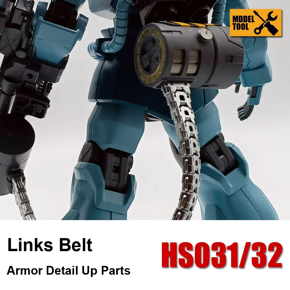 Фото Для MG 1/100 Gouf HG RG 1/144: Система подачи патронов Гатлинга, звенья магазинного ремня, ремень для патронов Гатлинга, аксессуарная деталь №5