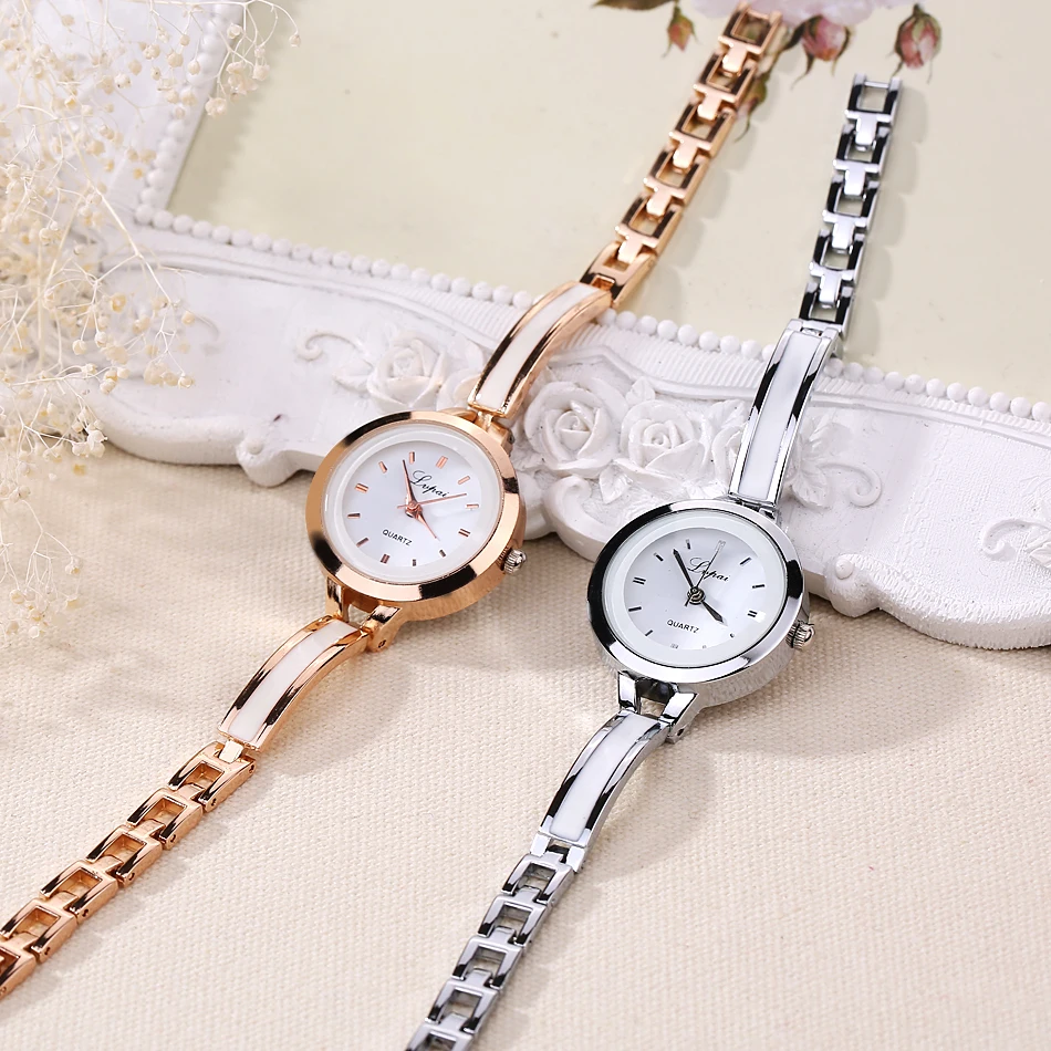 

Women Luxury gold and Silver Bracelet Watch Rose Gold Silver Bracelet Wristwatch Ladies Alloy Simple Casual Quartz Watches Clock