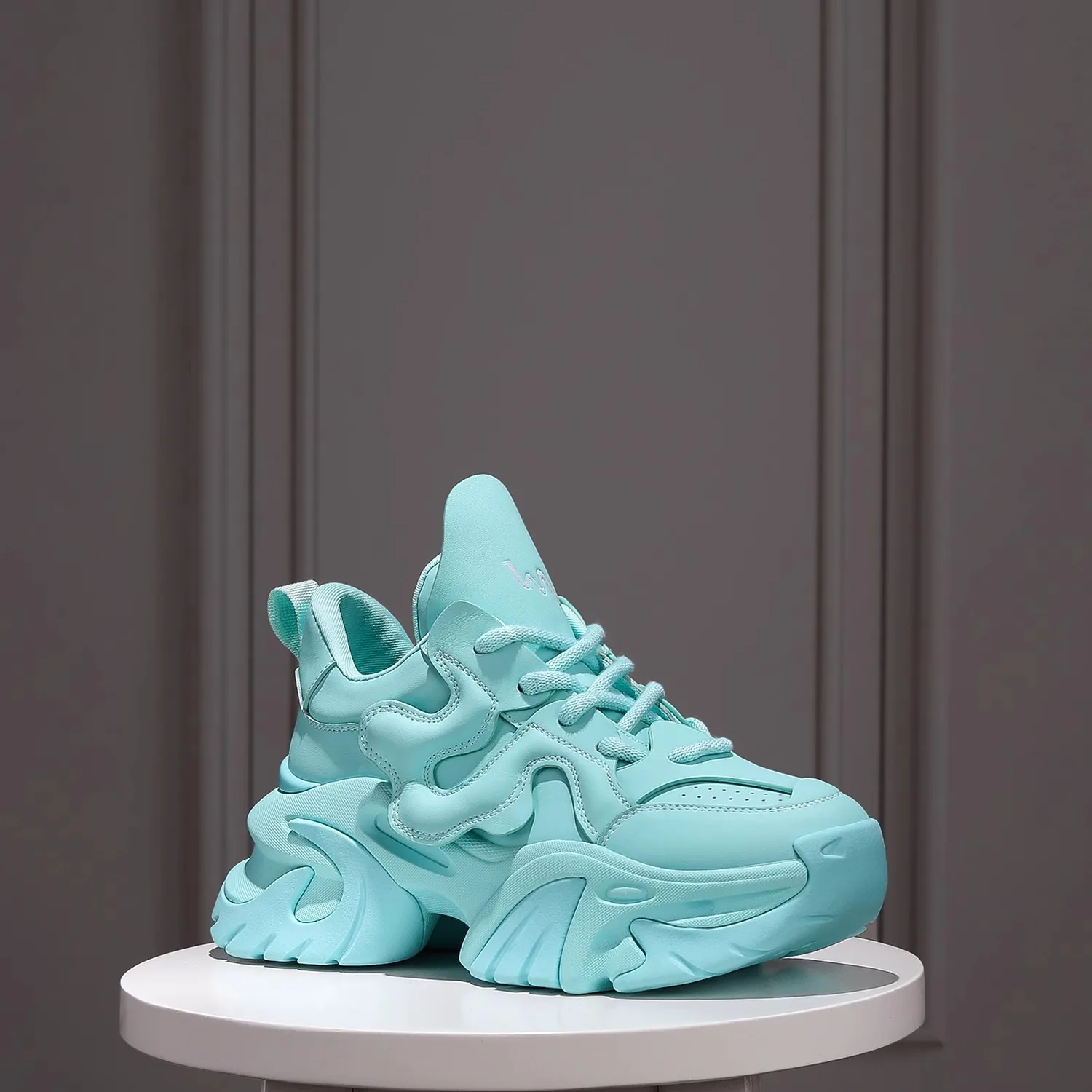 Женская повседневная обувь с высокой посадкой и толстой подошвой ...