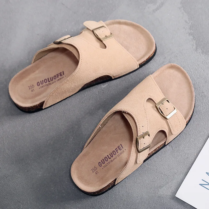 

Female Shoes Low Flock Loafers Ladies' Slippers Big Size 2023 Rome Slides Basic Fabric PU Hoof Heels Flock Shoes Woman 2023 Loaf