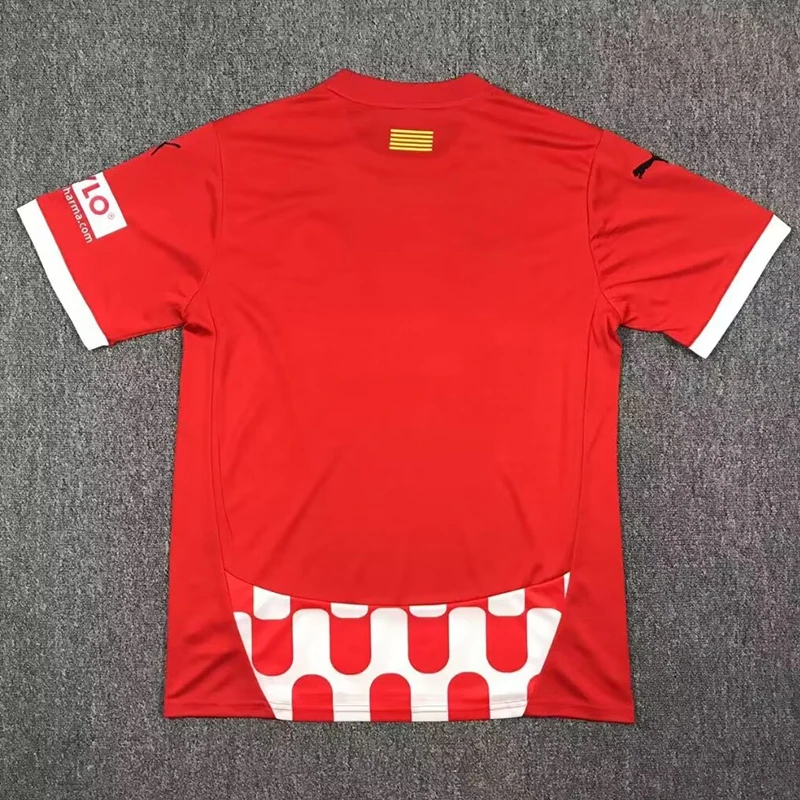 Мужская домашняя красная быстросохнущая одежда Girona 2024/25 тренировочные футболки