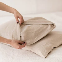 100 linen pillowcase for bed solid color pillow cover case 5075 cm cushion cover envelopecomfortable home decor