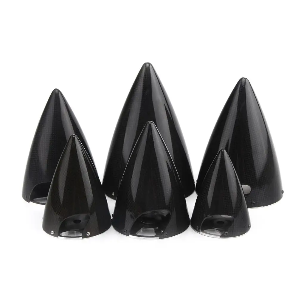 

2 Blades Carbon Fiber Spinner Propeller Cone W/ CNC Back Plate 3"/3.5"/4"/4.5"/5"/5.5"/6" Inch for RC Gas Airplane Accessories