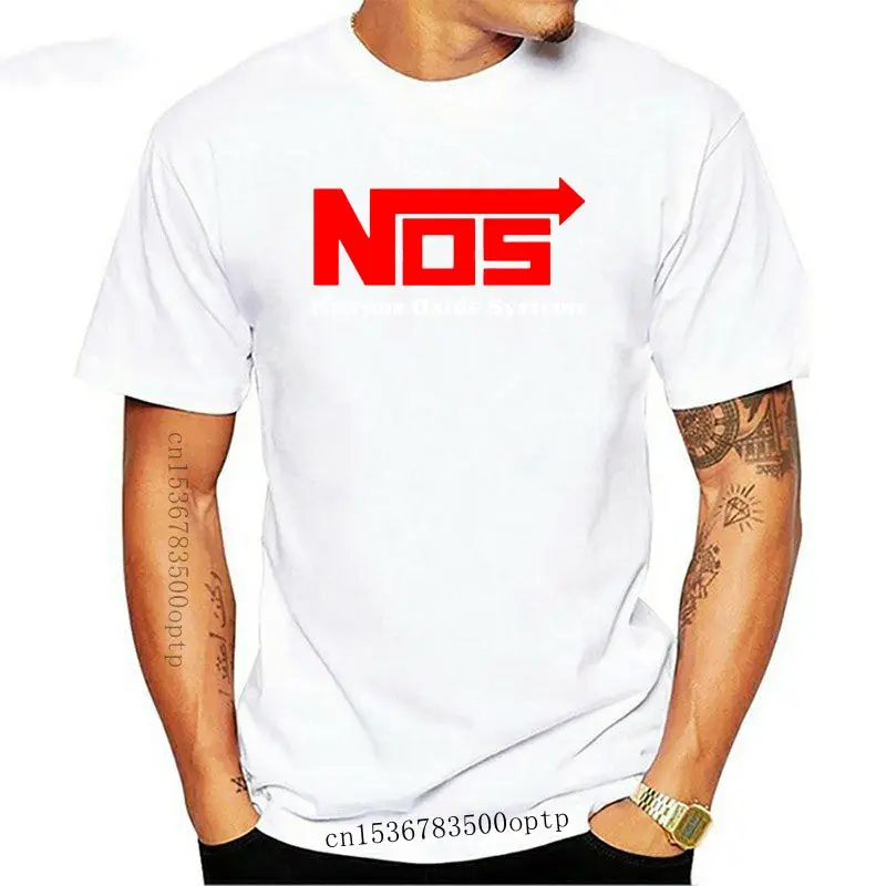 

Camiseta negra para hombre con Logo rojo NOS Nitrous Oxide Systems, talla S a 3XL, 2021