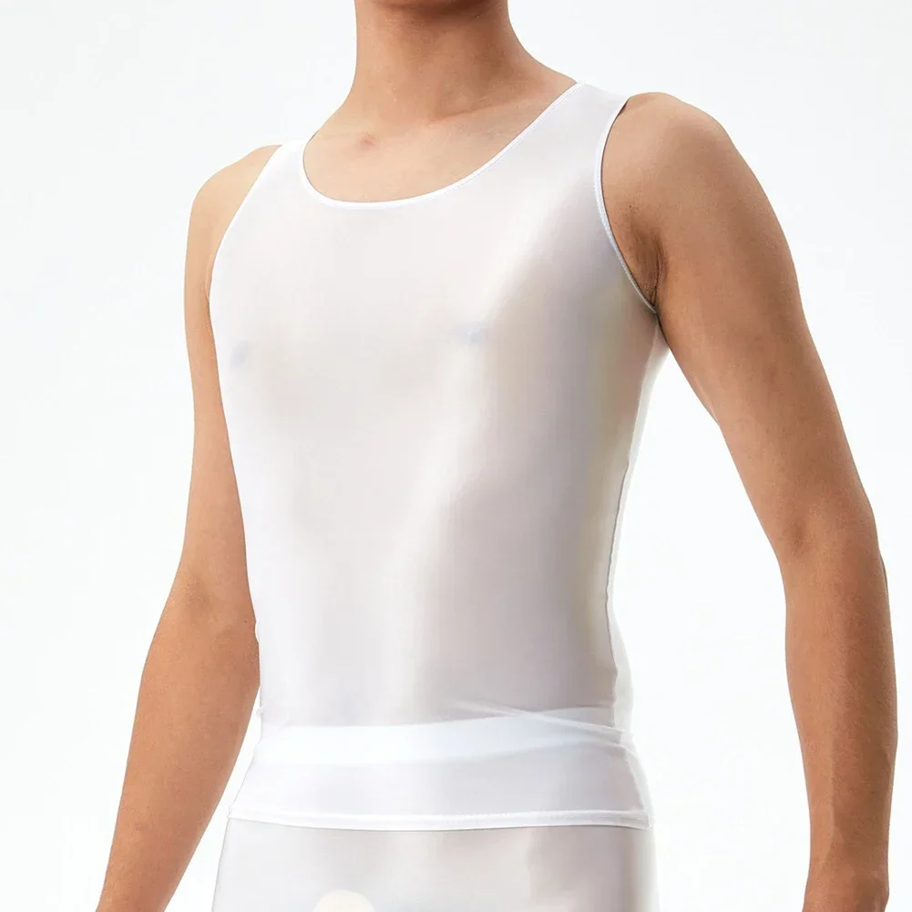 Мужской топ повседневный мужской масляный блестящий гладкий однотонный без