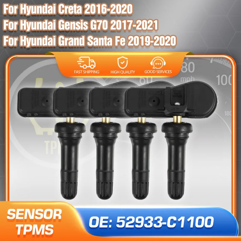 

52933-C1100 Датчик давления в шинах TPMS для Hyundai Creta 2016-2020 Hyundai Gensis G70 2017-2021 Hyundai Grand Santa Fe 2019-2020