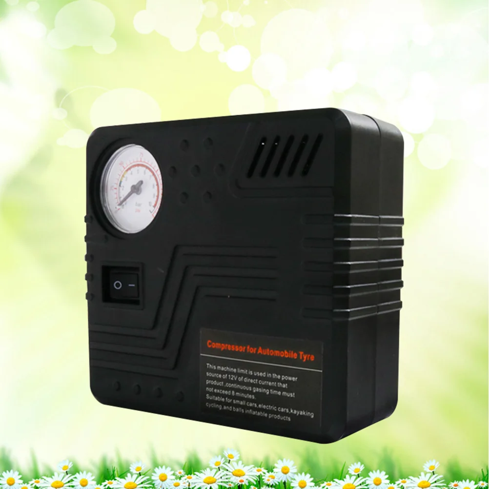 

DC 12V 19 Cylinders 120W Air Compressor Pump Portable Electric Tire Inflator with Pressure Gauge (Black)