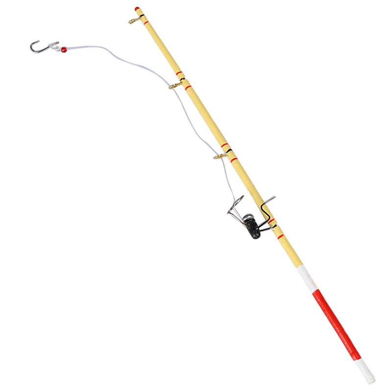 

1 шт., 1:12 удочка для рыбалки, кукольный домик, миниатюрная модель рыболовных инструментов, игрушка, аксессуары для кукол, 17,5 см